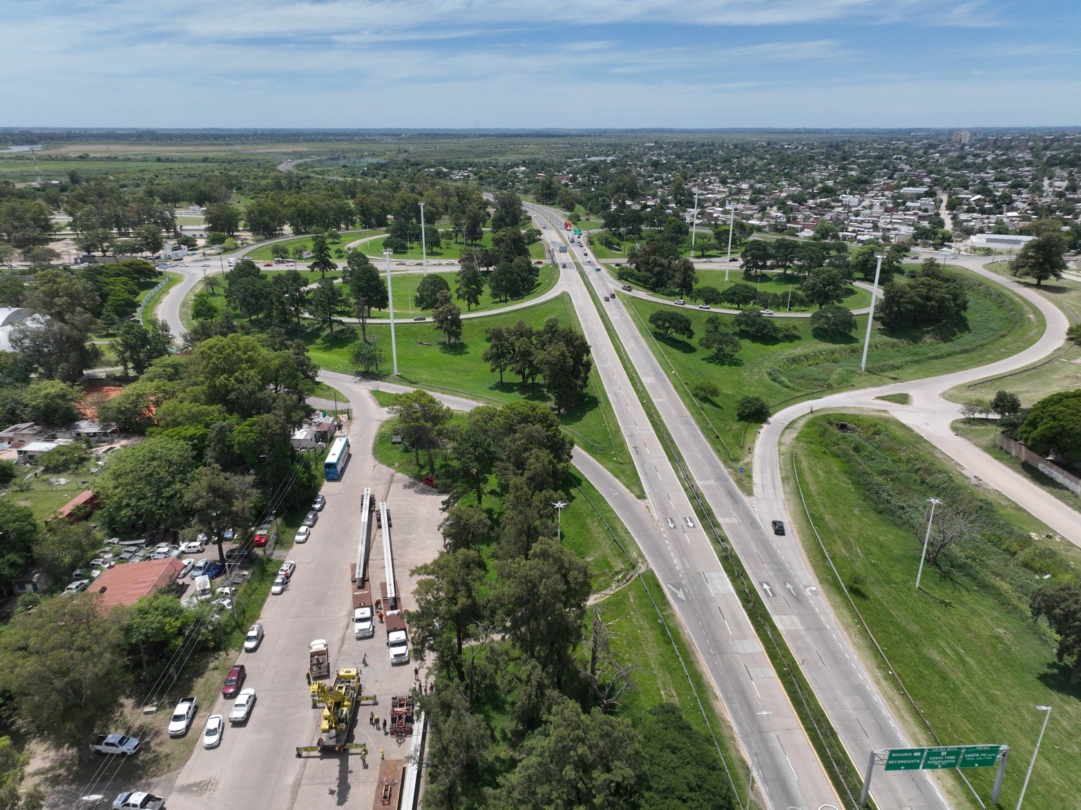 Llegaron las primeras vigas del nuevo Puente Santa Fe–Santo Tomé.