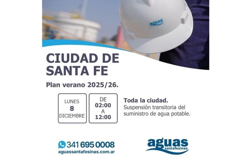 El anuncio de Aguas Santafesinas S.A.