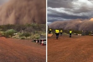 Una nube gigante de arena envolvió una de las minas de oro más grandes de Australia.