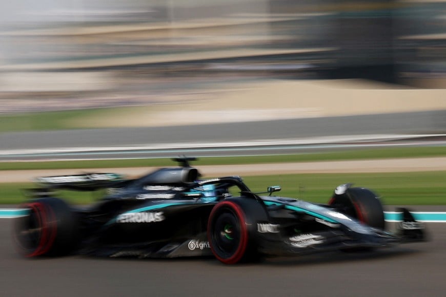 Formula One F1 - Abu Dhabi Grand Prix - Yas Marina Circuit, Abu Dhabi, United Arab Emirates - December 6, 2025
Mercedes' George Russell in action during practice REUTERS/Jakub Porzycki