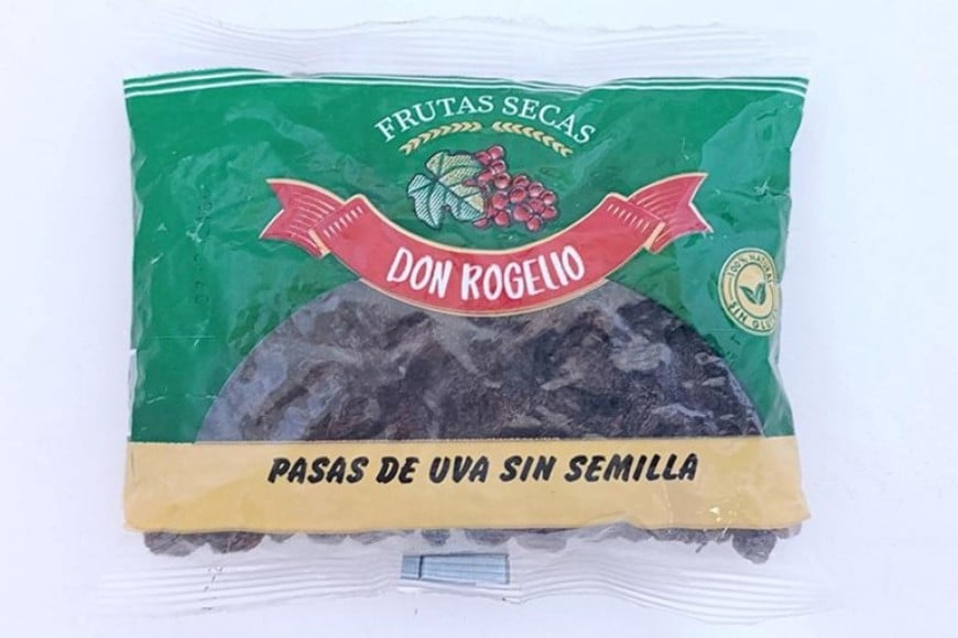Pasas de Uva Sin Semilla. Marca: Don Rogelio.