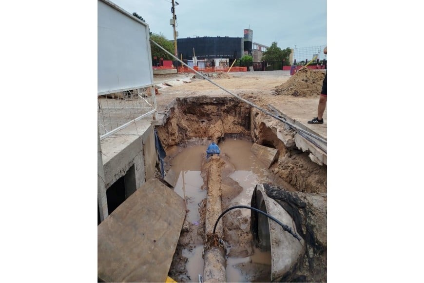 Parte los trabajos realizados este lunes. Crédito: ASSA