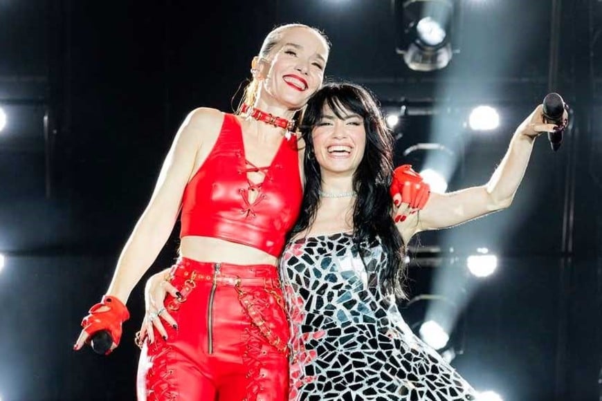 La amistad entre ambas se vio reflejada en el escenario charrúa.