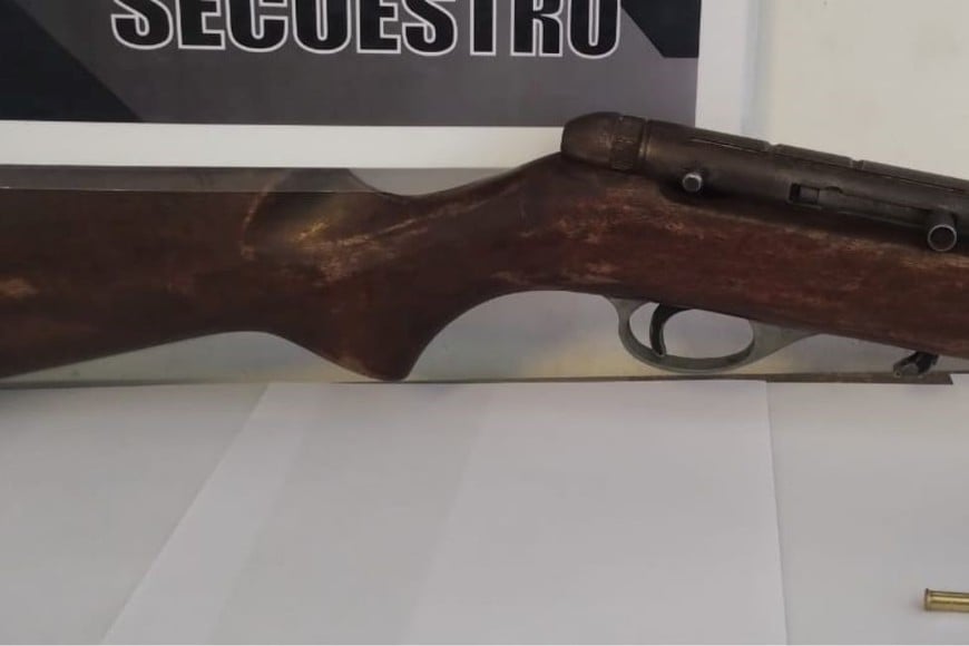 La carabina calibre .22 incautada. Foto: El Litoral