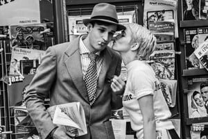 Aubry Dullin y Zoey Deutch como Belmondo y Seberg. Foto: Gentileza ARP