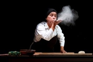 Presentando “I Maltagliati” en El Birri de Santa Fe; días después repitió en Casa Boulevard de Paraná. Foto: Gentileza Diego Pratto