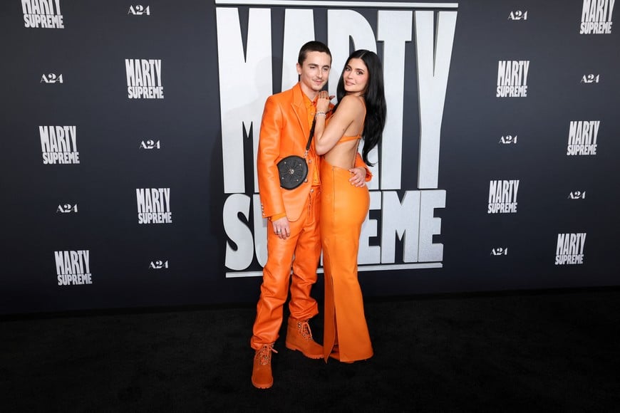 Cast member Timothee Chalamet and Kylie Jenner attend a special screening of the film 'Marty Supreme' in Beverly Hills, California, U.S., December 8, 2025. REUTERS/Mario Anzuoni
