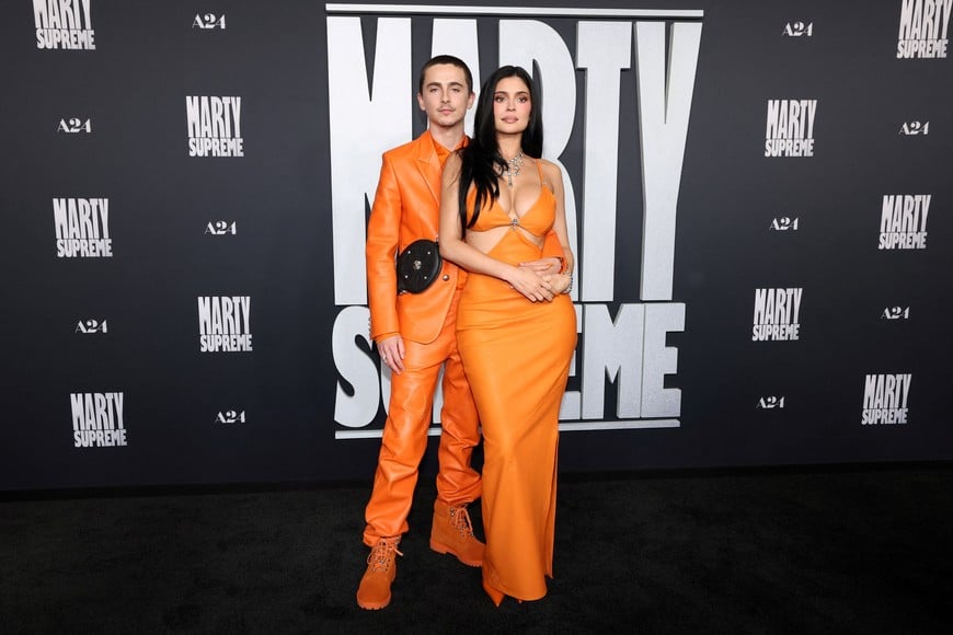 Cast member Timothee Chalamet and Kylie Jenner attend a special screening of the film 'Marty Supreme' in Beverly Hills, California, U.S., December 8, 2025. REUTERS/Mario Anzuoni