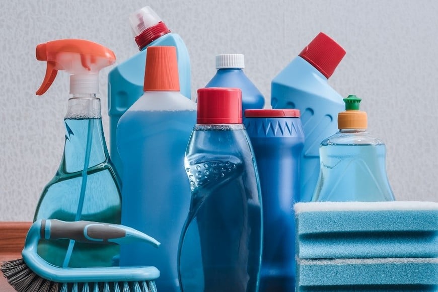 Entre los artículos observados se encuentran limpiadores desodorantes para pisos, lavandinas