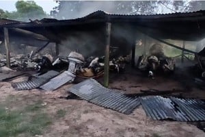 El fuego destruyó once embarcaciones y la estructura de un galpón. Foto: Gentileza