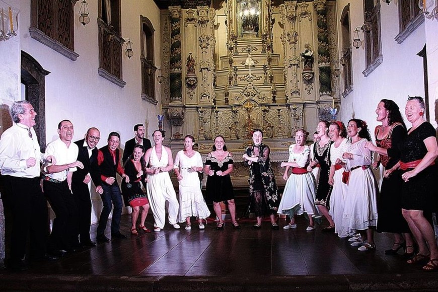 Sandra Pasini: El Puente de los Vientos en Brasil, durante el concierto “Voces en el Viento” (2016). Foto: Gentileza Francesco Galli