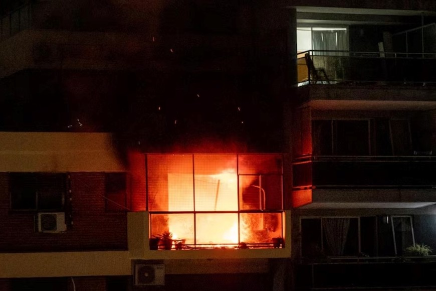 El fuego se concentró principalmente en el departamento afectado