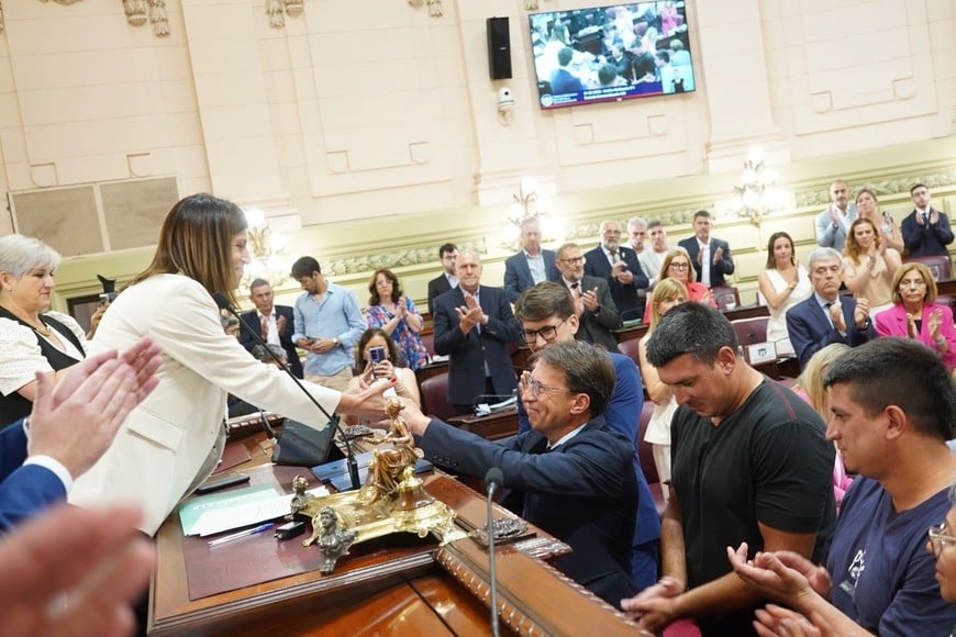 La jura de Cejas, quien ingresó por Pablo Farías.