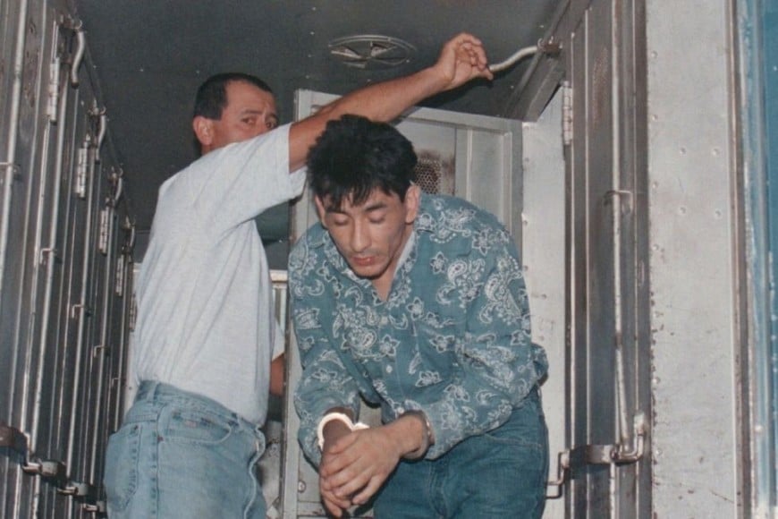 "El Chajá" Ferreyra en uno de los traslados a Tribunales. Foto: archivo El Litoral