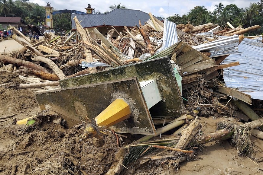 Debris lies at an area hit by deadly flash floods following heavy rains in Batang Toru, South Tapanuli, North Sumatra, Indonesia, November 29, 2025. REUTERS/Arif Nasution