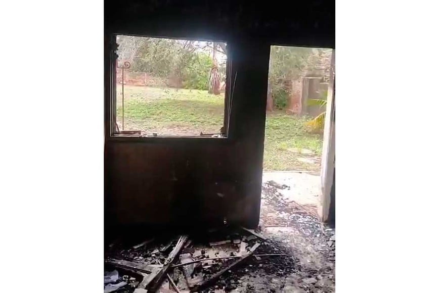 Así quedó el sector trasero del edificio.