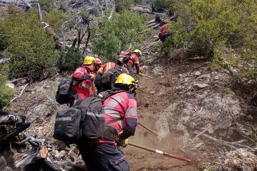 Trabajan alrededor de 60 brigadistas en la zona.