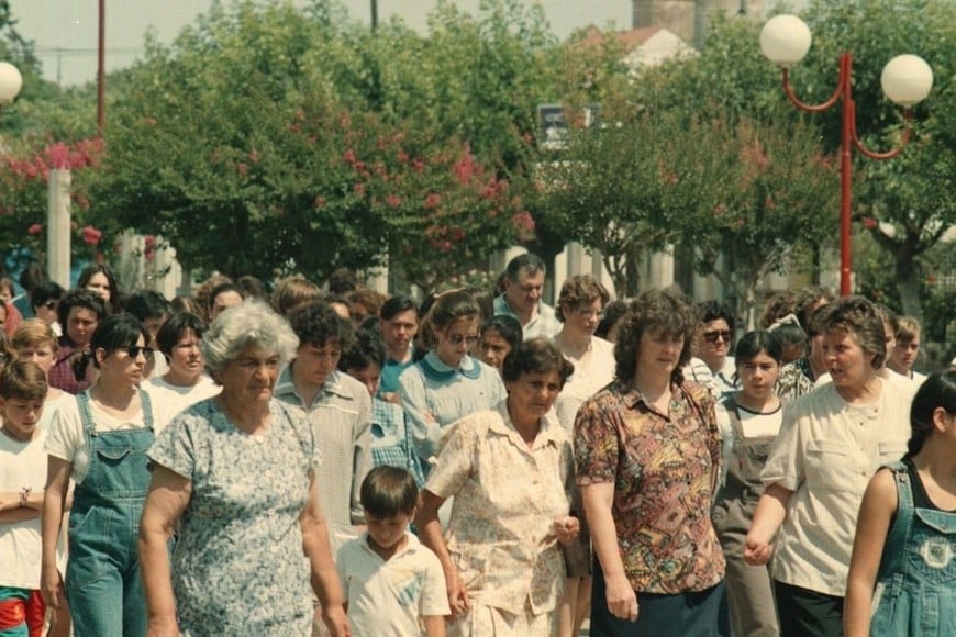 El 15 de diciembre de 1995 se realizó la primera Marcha de Silencio en Recreo. Foto: archivo El Litoral