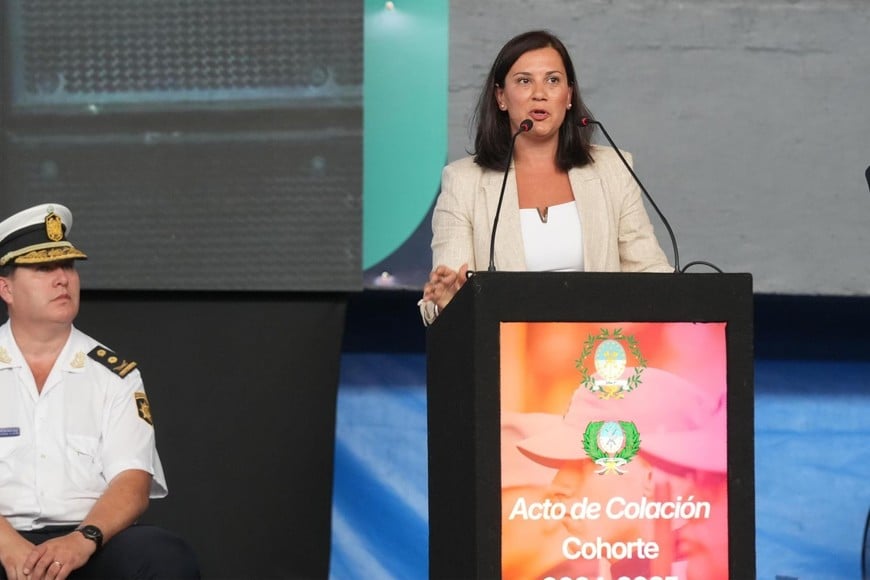 La secretaria de Coordinación Técnica y Administración Financiera del Ministerio de Justicia y Seguridad, Georgina Orciani. Crédito: Gobierno de la provincia de Santa Fe