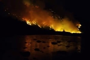 Las llamas se propagaron rápidamente debido a la abundancia de material vegetal seco.