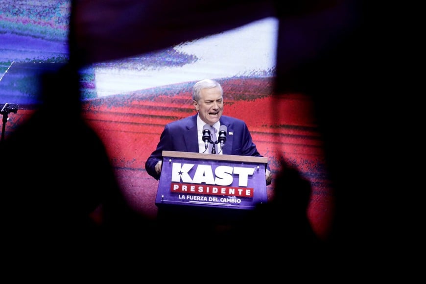 Jose Antonio Kast, presidential candidate of the far-right Republican Party of Chile, speaks after winning the presidential runoff election, in Santiago, Chile December 14, 2025. REUTERS/Juan Gonzalez