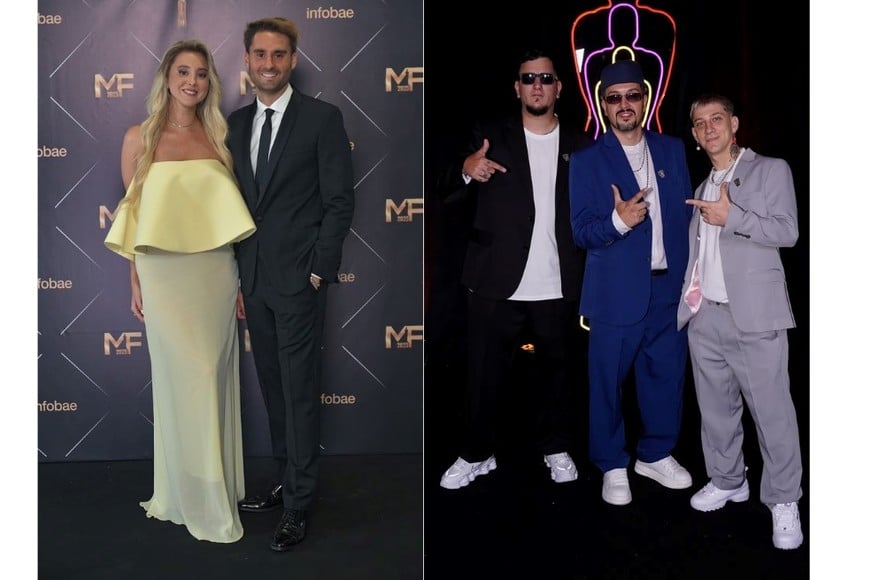 Berni y Luis Cella y el equipo de Un Poco de Ruido. Crédito: Infobae.