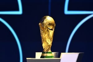 Soccer Football - FIFA World Cup 2026 - FIFA World Cup 2026 Draw - John F. Kennedy Center for the Performing Arts, Washington, D.C., U.S. - December 5, 2025
General view of the FIFA World Cup trophy during the draw Pool via REUTERS/Mandel Ngan