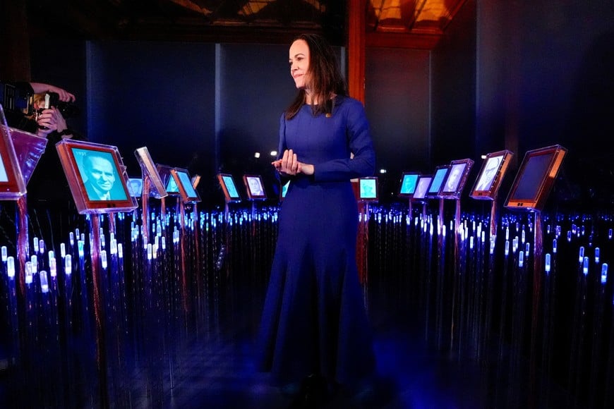 Nobel Peace Prize laureate Maria Corina Machado attends the opening of the official Peace Prize exhibition at the Nobel Peace Center, in Oslo, Norway, December 11, 2025. NTB/Lise Aaserud/via REUTERS   ATTENTION EDITORS - THIS IMAGE WAS PROVIDED BY A THIRD PARTY. NORWAY OUT. NO COMMERCIAL OR EDITORIAL SALES IN NORWAY.
