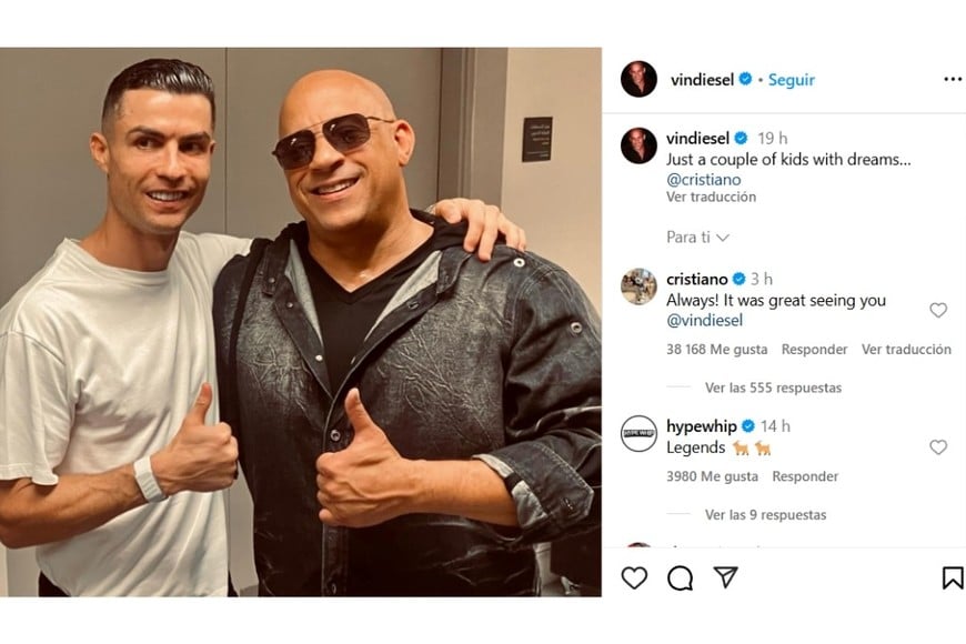 cristiano ronaldo y vin disel