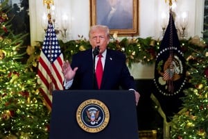 Trump habló en la Casa Blanca. Foto: Reuters.