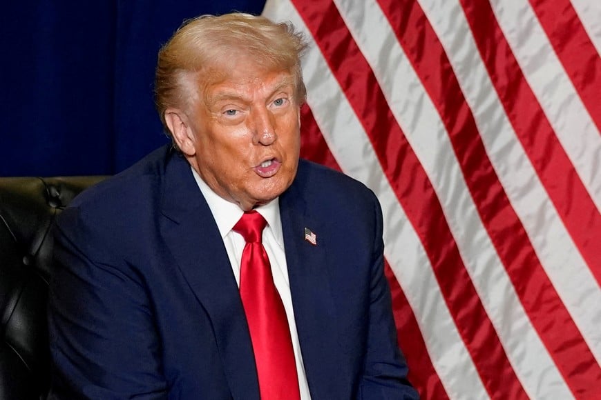 FILE PHOTO: U.S. President Donald Trump speaks as he meets with United Nations Secretary-General Antonio Guterres (not pictured) during the 80th United Nations General Assembly, in New York City, New York, U.S., September 23, 2025. REUTERS/Al Drago/File Photo