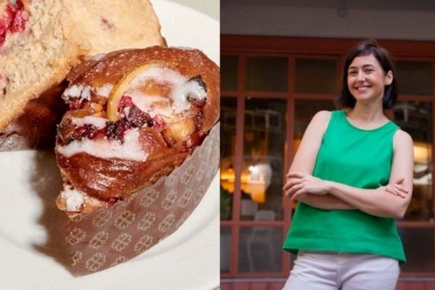 Ximena Sáenz: pistachos, chocolate belga y naranja.