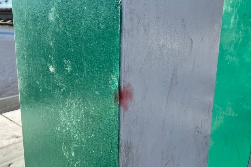 Vandalismo en las letras corpóreas de Santa Fe. Foto: Gentileza