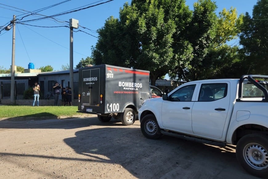 La policía detuvo a un sospechoso, que sería menor de edad. Foto: Radio Rafaela