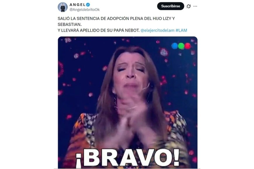 Ángel de Brito confirmó la feliz noticia en su cuenta de X.