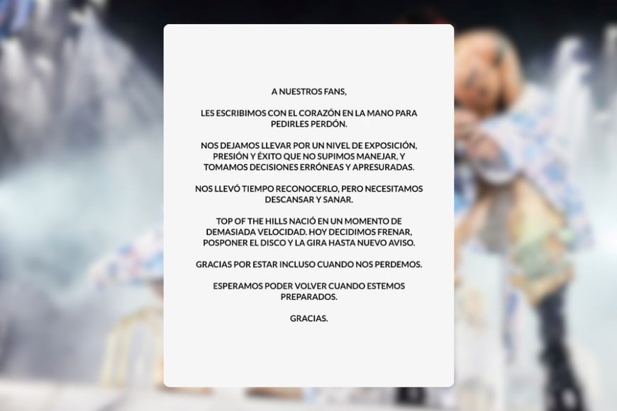 Ca7riel y Paco Amoroso cancelaron disco y gira con un mensaje sincero en redes