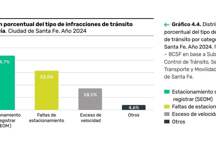 Gráfico 1. Categorías de las infracciones de tránsito más frecuentes. Crédito: Archivo