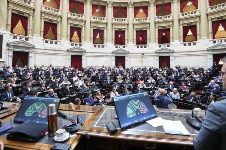 Cámara de Diputados de la Nación, presidida actualmente por el dirigente libertario Martín Menem. No habrá ni presupuesto ni modernización laboral, por lo menos hasta febrero de 2026.