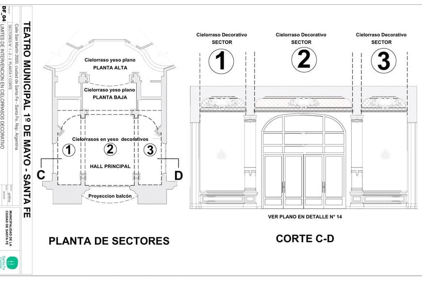 Los sectores externos e internos a intervenir. Crédito: Archivo