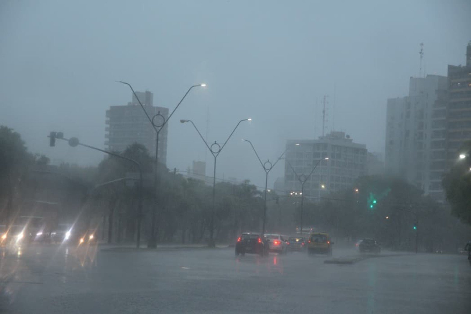 La lluvia de este sábado en Santa Fe.