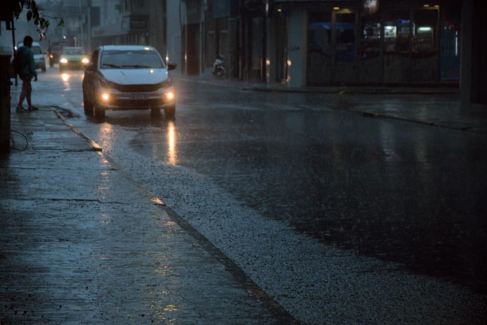 La lluvia de este sábado en Santa Fe.