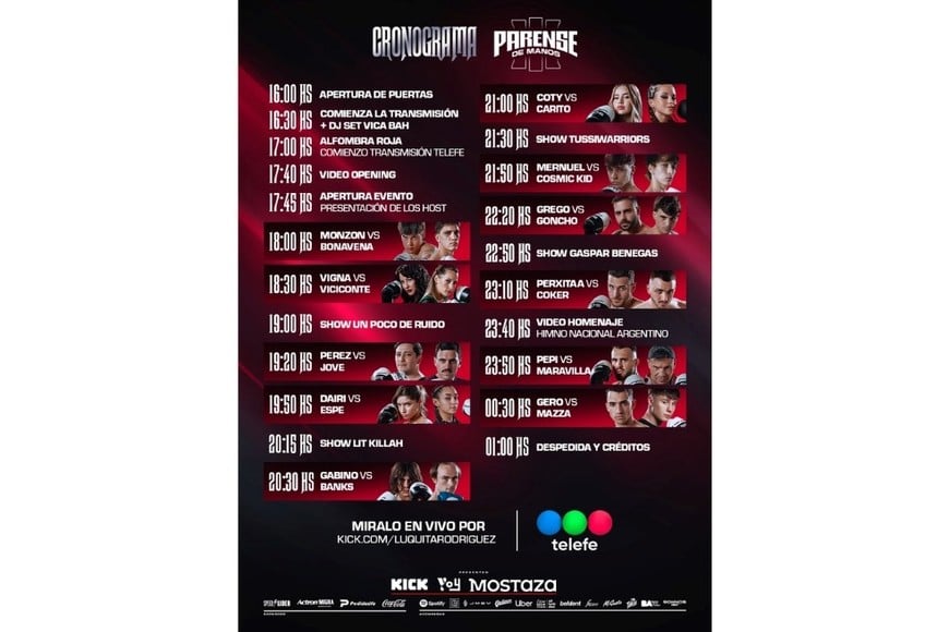 La grilla de Párense de Manos 3.