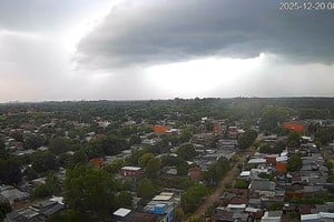 Avance de la lluvia en la ciudad de Santa Fe