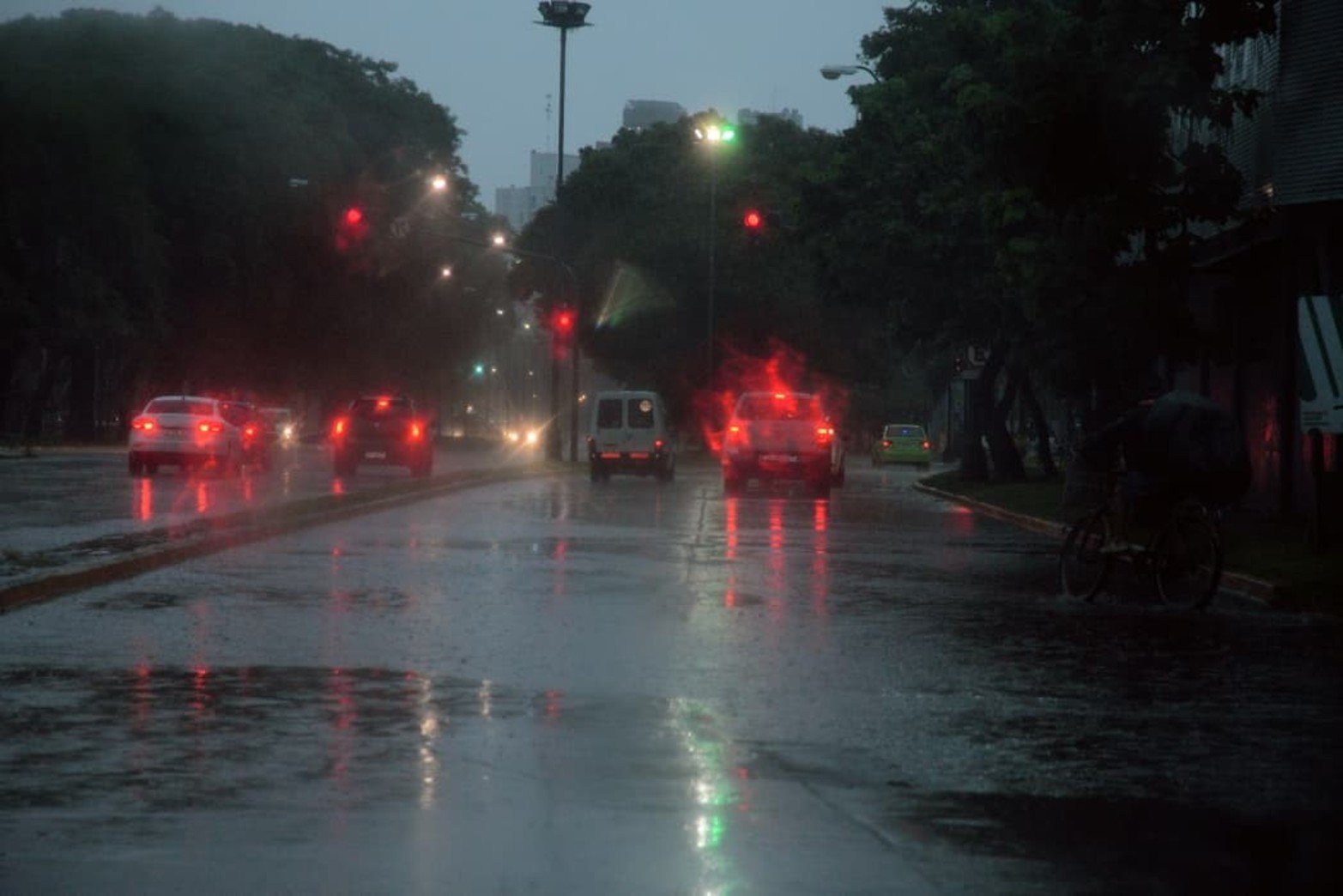 La lluvia de este sábado en Santa Fe.