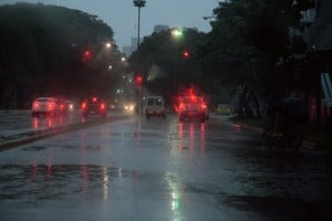 La lluvia de este sábado en Santa Fe.