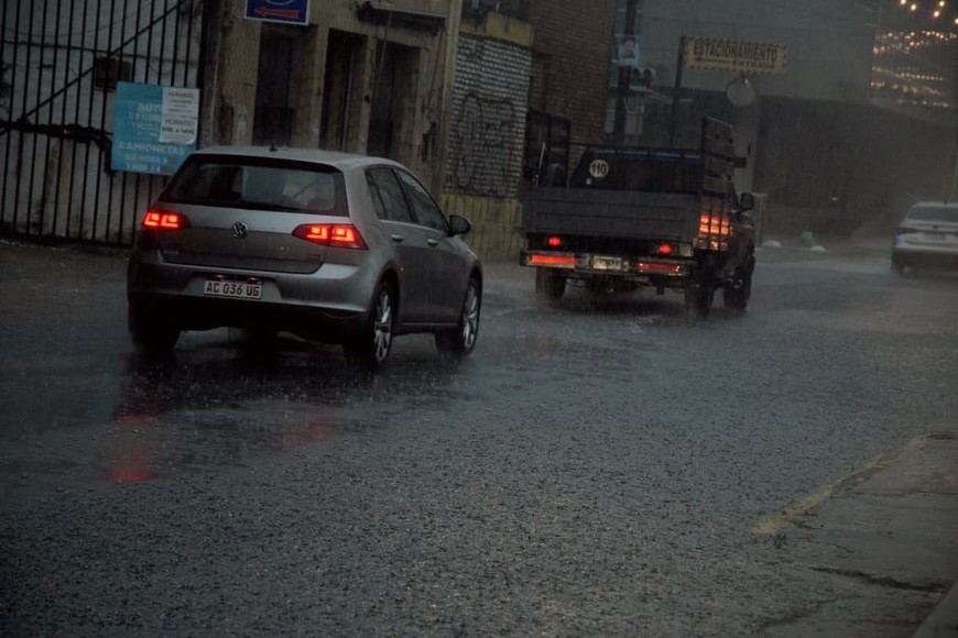 La lluvia de este sábado en Santa Fe.