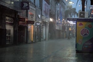 La lluvia de este sábado en Santa Fe.