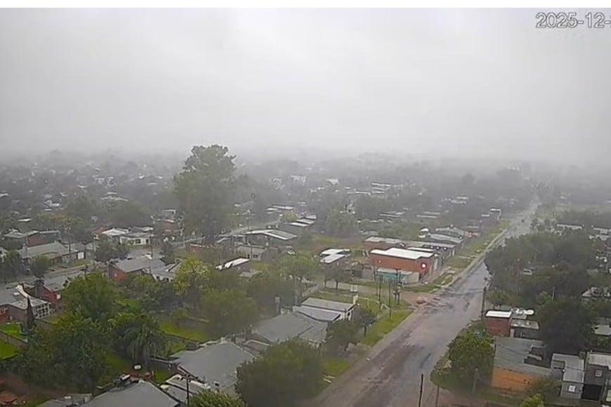 Avance de la lluvia en la ciudad de Santa Fe