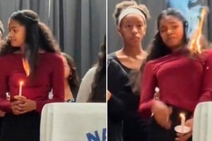 El momento viral de la estudiante que mantuvo la calma.