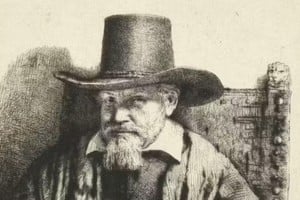 Un detalle del grabado, que representa al inspector de los Colegios Médicos de Ámsterdam. Foto: Gentileza Christie’s